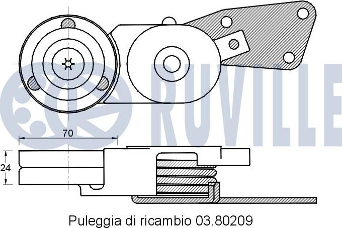 Ruville 541613 - Natezač remena, klinasti rebrasti remen  www.molydon.hr