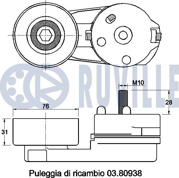 Ruville 541635 - Natezač remena, klinasti rebrasti remen  www.molydon.hr