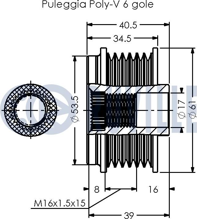 Ruville 541084 - Remenica, alternator www.molydon.hr