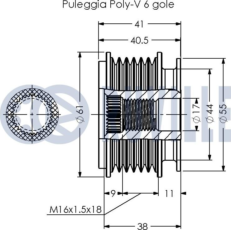 Ruville 541035 - Remenica, alternator www.molydon.hr