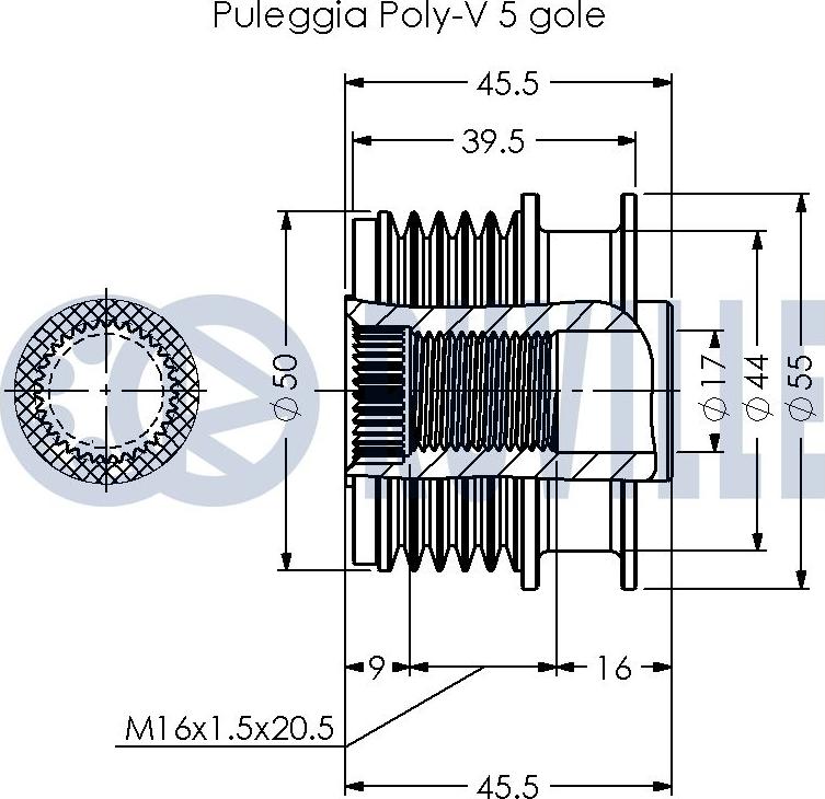 Ruville 541033 - Remenica, alternator www.molydon.hr