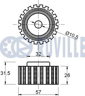 Ruville 541189 - Vodeći valjak , zupčasti remen  www.molydon.hr