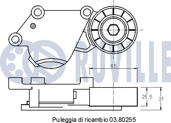 Ruville 541183 - Natezač remena, klinasti rebrasti remen  www.molydon.hr