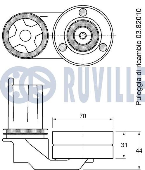 Ruville 541846 - Natezač remena, klinasti rebrasti remen  www.molydon.hr