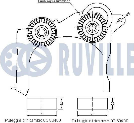 Ruville 541856 - Natezač remena, klinasti rebrasti remen  www.molydon.hr