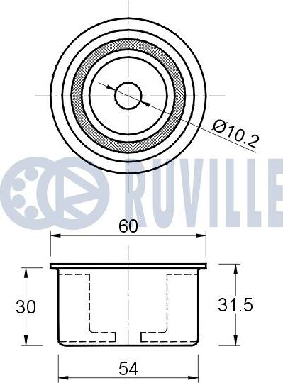 Ruville 541872 - Vodeći valjak , zupčasti remen  www.molydon.hr