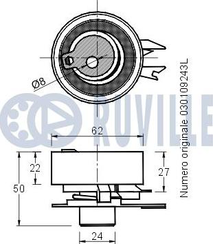 Ruville 541354 - Natezač, zupčasti remen  www.molydon.hr