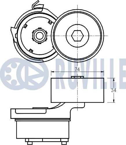 Ruville 541315 - Natezač remena, klinasti rebrasti remen  www.molydon.hr