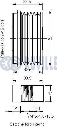 Ruville 541333 - Remenica, alternator www.molydon.hr