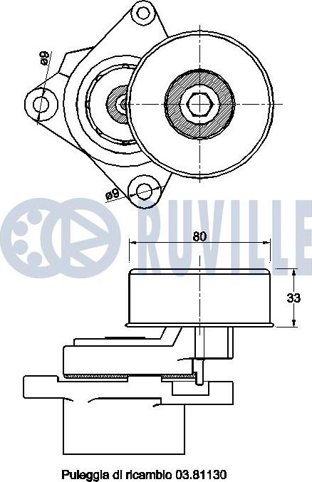 Ruville 542559 - Natezač remena, klinasti rebrasti remen  www.molydon.hr