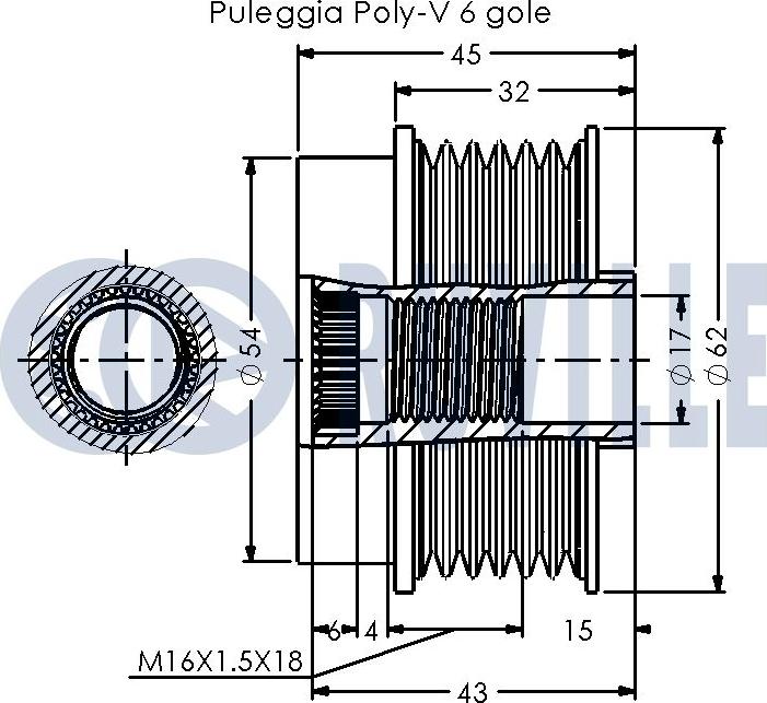 Ruville 542554 - Remenica, alternator www.molydon.hr