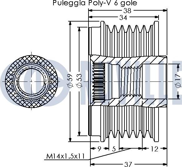 Ruville 542699 - Remenica, alternator www.molydon.hr