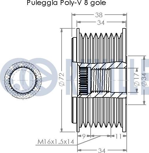 Ruville 542692 - Remenica, alternator www.molydon.hr