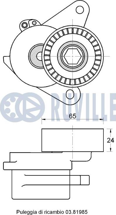 Ruville 542686 - Natezač remena, klinasti rebrasti remen  www.molydon.hr