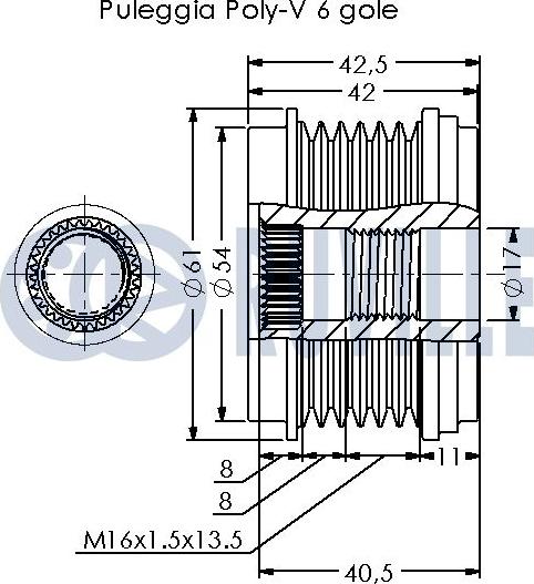 Ruville 542680 - Remenica, alternator www.molydon.hr