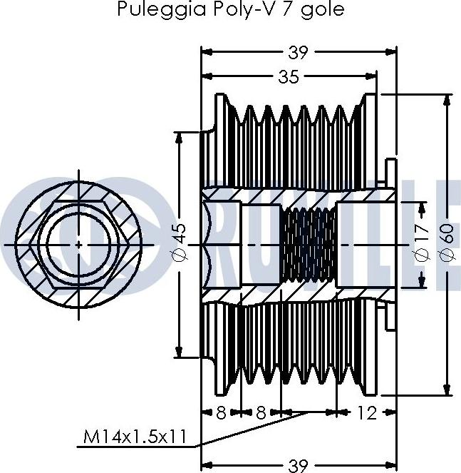 Ruville 542625 - Remenica, alternator www.molydon.hr