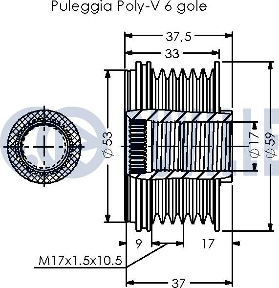 Ruville 542621 - Remenica, alternator www.molydon.hr