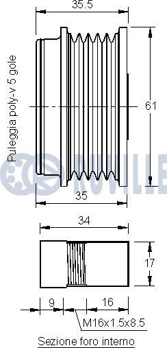 Ruville 542196 - Remenica, alternator www.molydon.hr