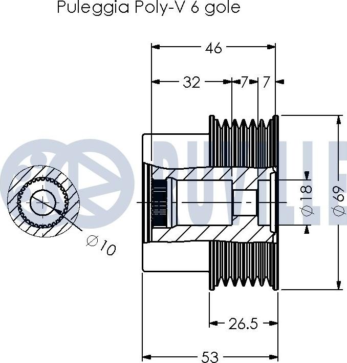 Ruville 542182 - Remenica, alternator www.molydon.hr