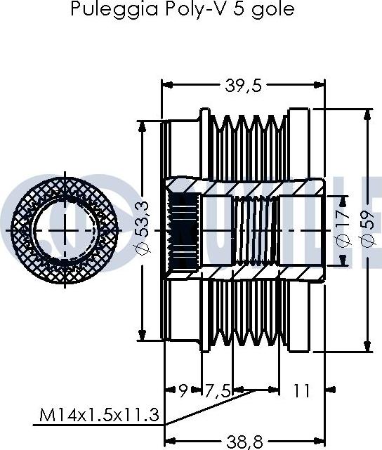 Ruville 542360 - Remenica, alternator www.molydon.hr