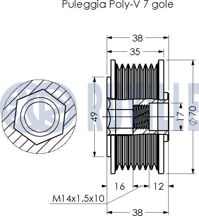 Ruville 542322 - Remenica, alternator www.molydon.hr