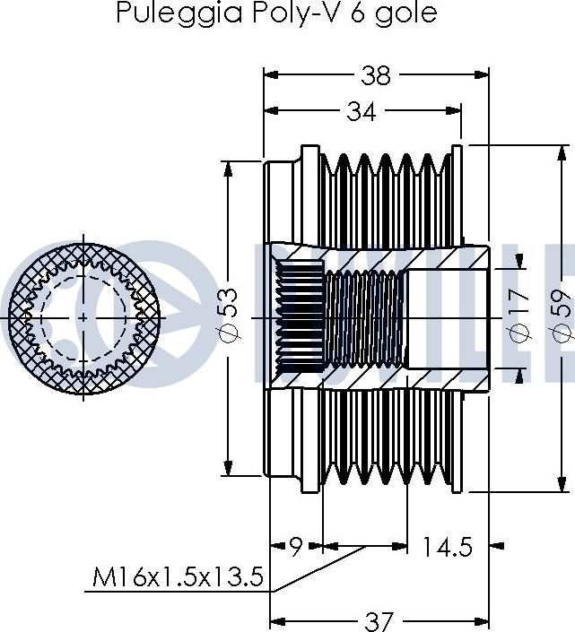 Ruville 542373 - Remenica, alternator www.molydon.hr