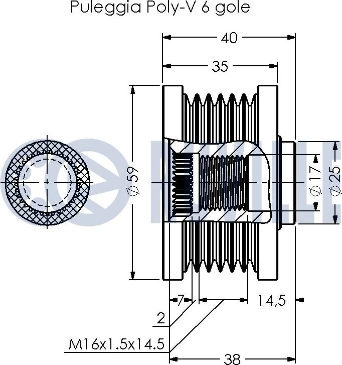 Ruville 542377 - Remenica, alternator www.molydon.hr