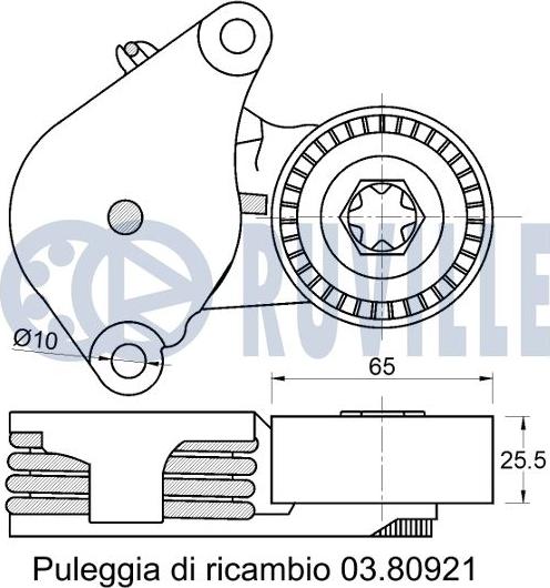 Ruville 542748 - Natezač remena, klinasti rebrasti remen  www.molydon.hr