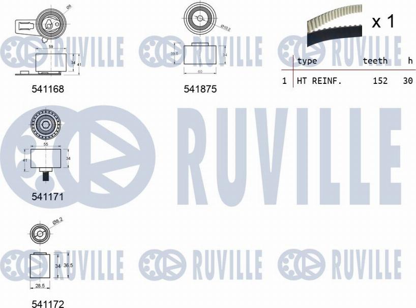 Ruville 550327 - Komplet zupčastog remena www.molydon.hr