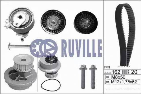 Ruville 55327723 - Vodena pumpa sa kompletom zupčastog remena www.molydon.hr