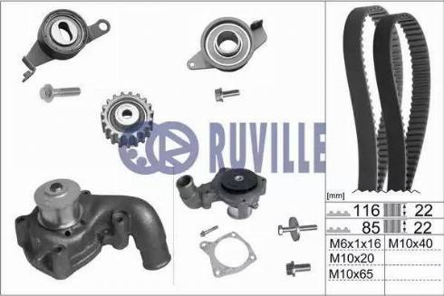 Ruville 55214702 - Vodena pumpa sa kompletom zupčastog remena www.molydon.hr