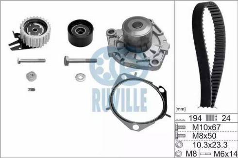 Ruville 56036701 - Vodena pumpa sa kompletom zupčastog remena www.molydon.hr