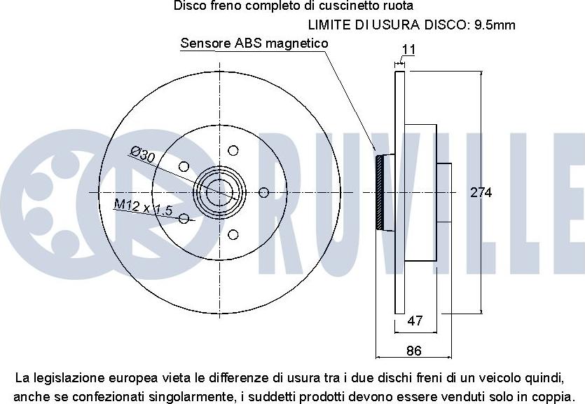 Ruville 221457 - Kočioni disk www.molydon.hr