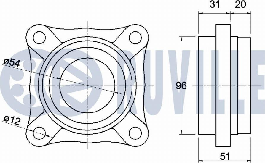 Ruville 221544 - Komplet Ležaja kotača www.molydon.hr