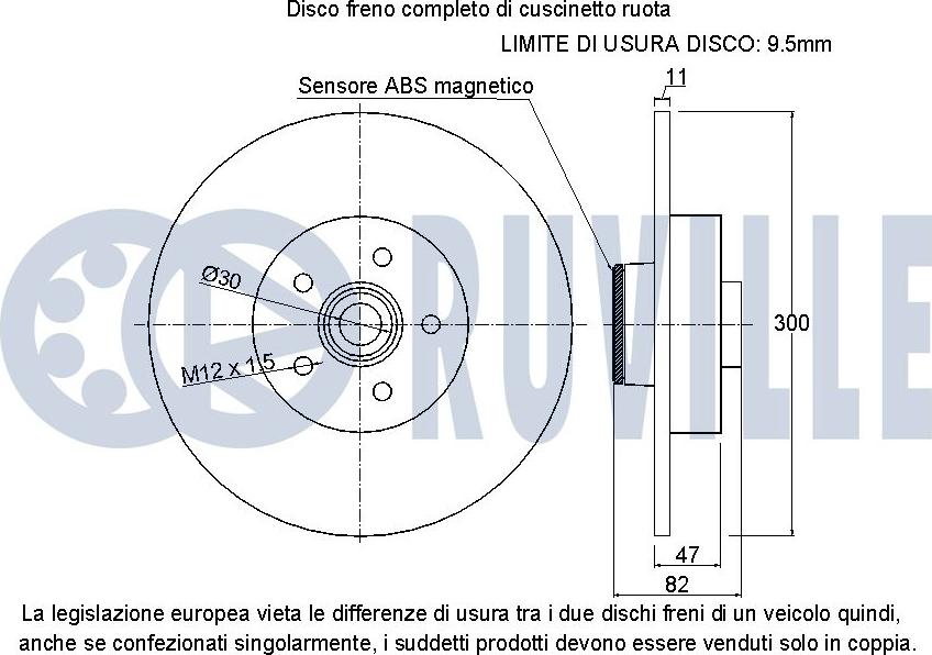 Ruville 221537 - Kočioni disk www.molydon.hr