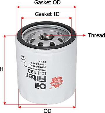 SAKURA Automotive C-1123 - Filter za ulje www.molydon.hr