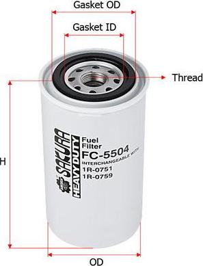 SAKURA Automotive FC-5504 - Filter za gorivo www.molydon.hr