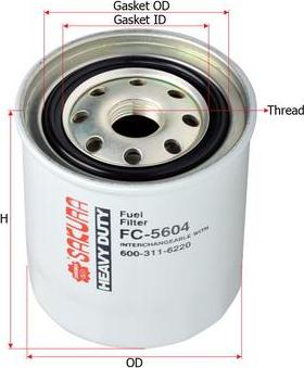 SAKURA Automotive FC-5604 - Filter za gorivo www.molydon.hr