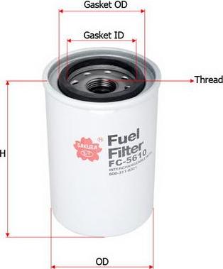 SAKURA Automotive FC-5610 - Filter za gorivo www.molydon.hr