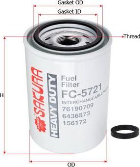 SAKURA Automotive FC-5721 - Filter za gorivo www.molydon.hr