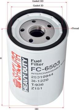 SAKURA Automotive FC-6503 - Filter za gorivo www.molydon.hr