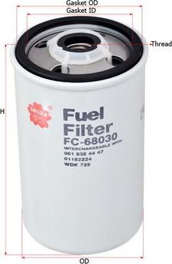 SAKURA Automotive FC-68030 - Filter za gorivo www.molydon.hr