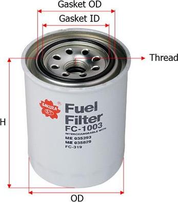 SAKURA Automotive FC-1003 - Filter za gorivo www.molydon.hr