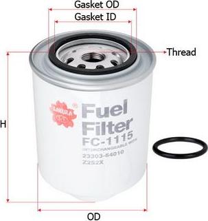 SAKURA Automotive FC-1115 - Filter za gorivo www.molydon.hr