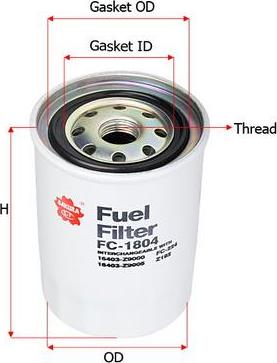 SAKURA Automotive FC-1804 - Filter za gorivo www.molydon.hr