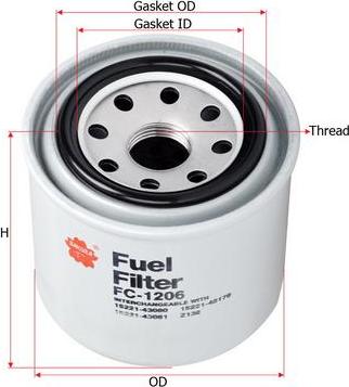 SAKURA Automotive FC-1206 - Filter za gorivo www.molydon.hr