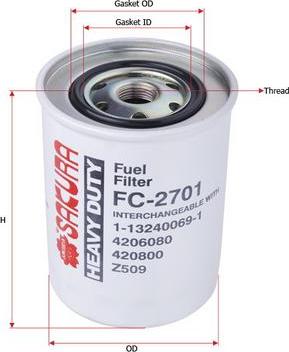 SAKURA Automotive FC-2701 - Filter za gorivo www.molydon.hr