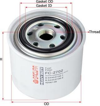 SAKURA Automotive FC-2702 - Filter za gorivo www.molydon.hr