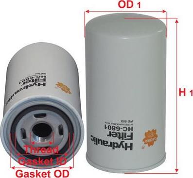 SAKURA Automotive HC-6801 - Filter, radna hidraulika www.molydon.hr