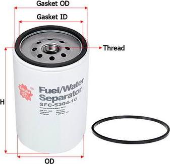 SAKURA Automotive SFC-5304-10 - Separator Vode iz goriva www.molydon.hr